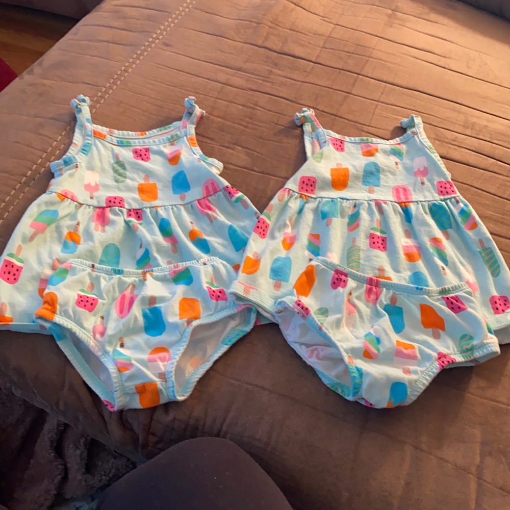 Twin sundress with bloomers